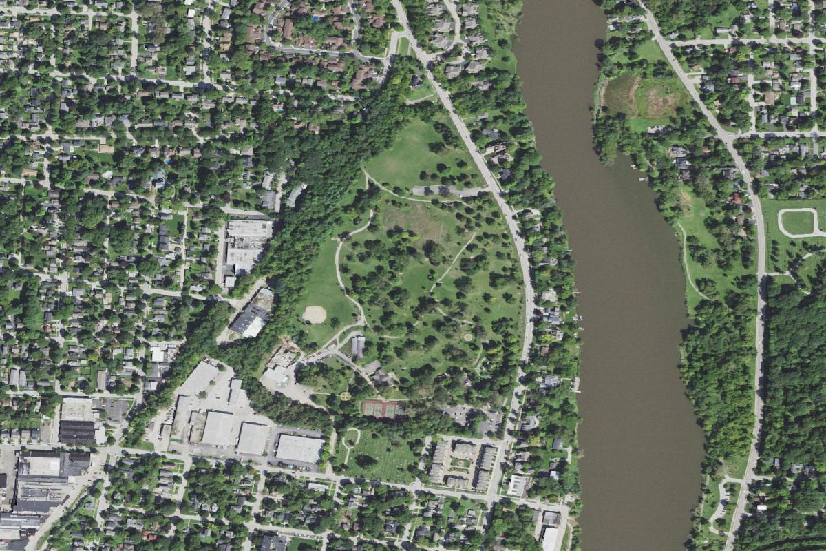 Aerial view of The Links Disc Golf Course
