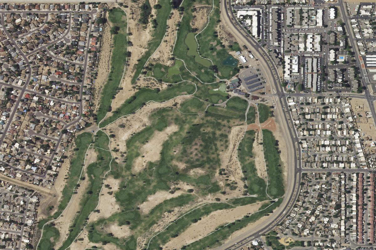 Aerial view of Ladera Disc Golf Course